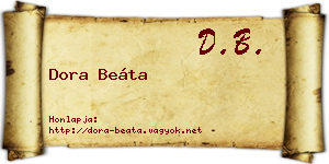 Dora Beáta névjegykártya